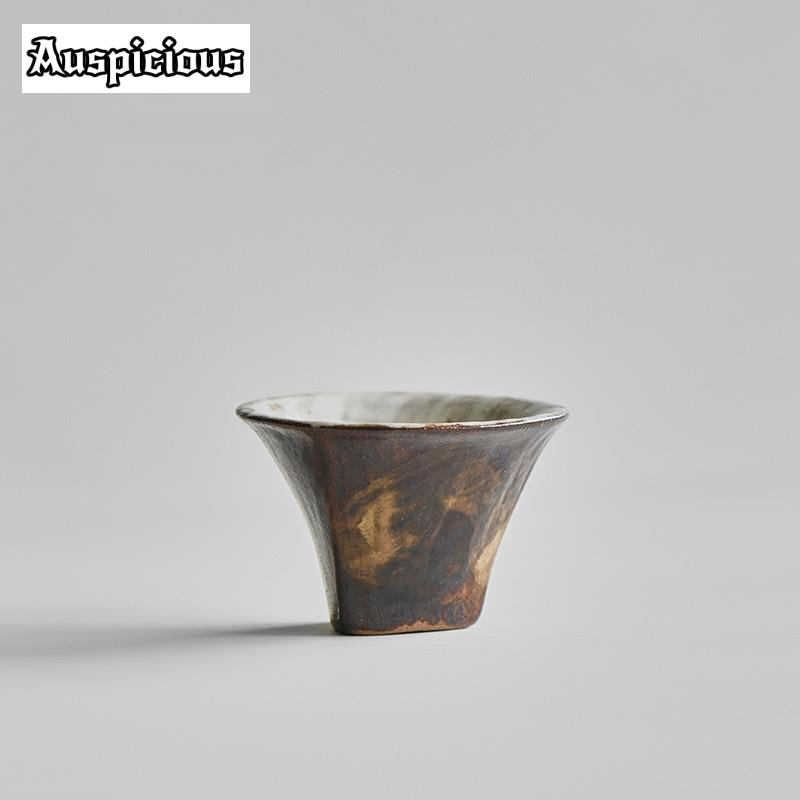 Japanese Pottery - 2pc/set Retro Rough Pottery Teacup Kung