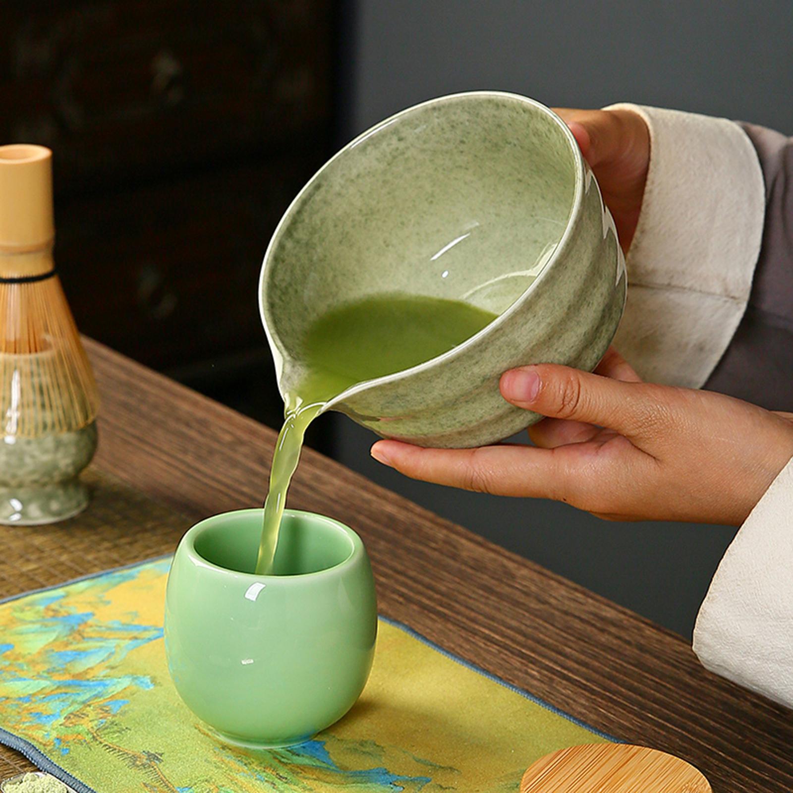 Ceramic Matcha Bowl with Spout - Japanese Tea 评论和价格