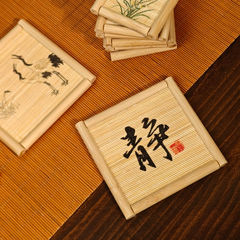 Set of 5 Natural Bamboo Tea Cu - Japanese Tea 评论和价格