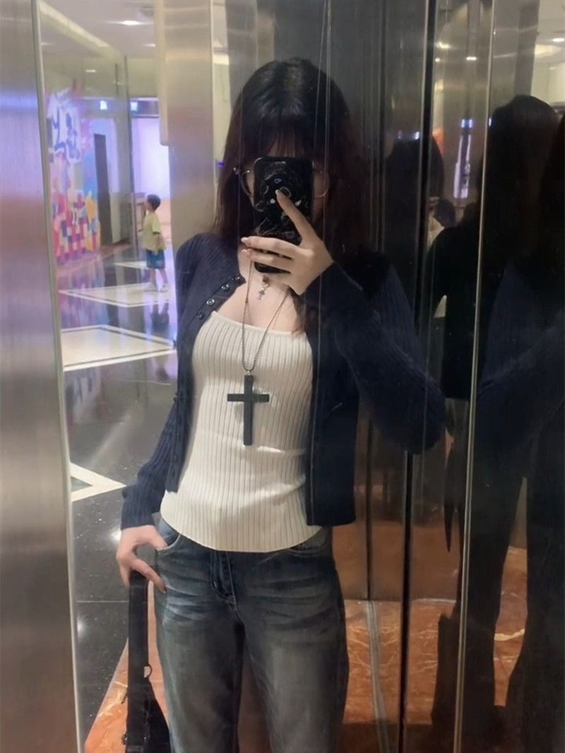 Y2k Harajuku Hot Girl Slim Aut - Matcha 评论和价格