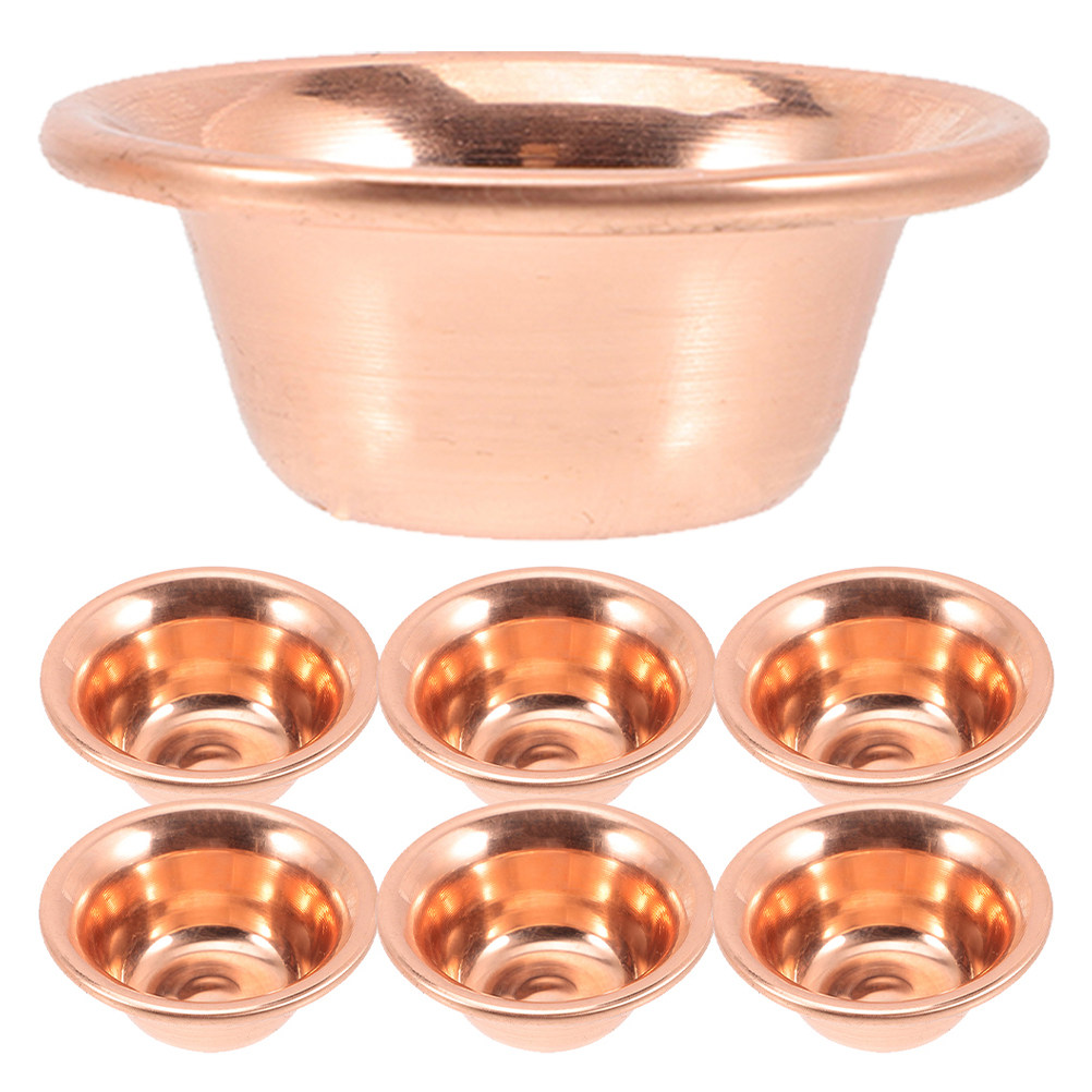 7Pcs Copper Offering Bowl Set  - Incense Holder 评论和价格